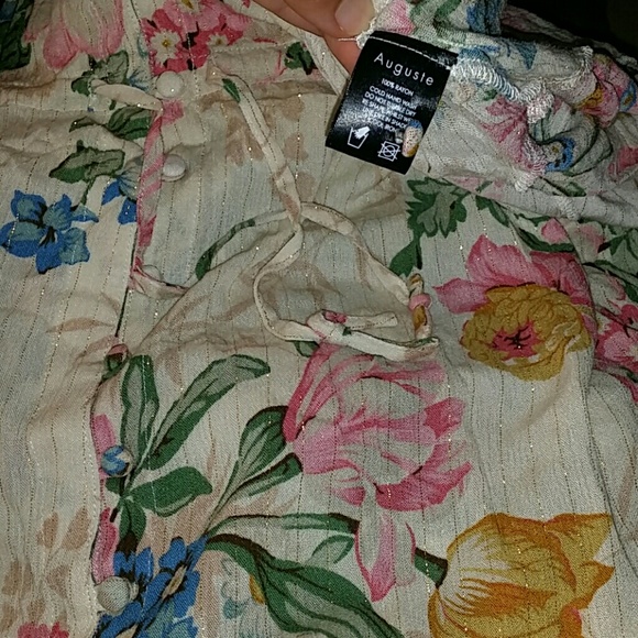 New auguste delilah maxi dress natural bloom 6 XS - Picture 15 of 16